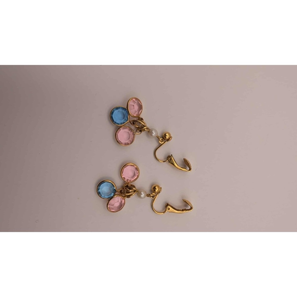 Vintage Avon Pastels Clip On‎ Earrings - Picture 3 of 4